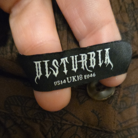 Disturbia Rosamoth Button Up Midi Skirt - Picture 2 of 6